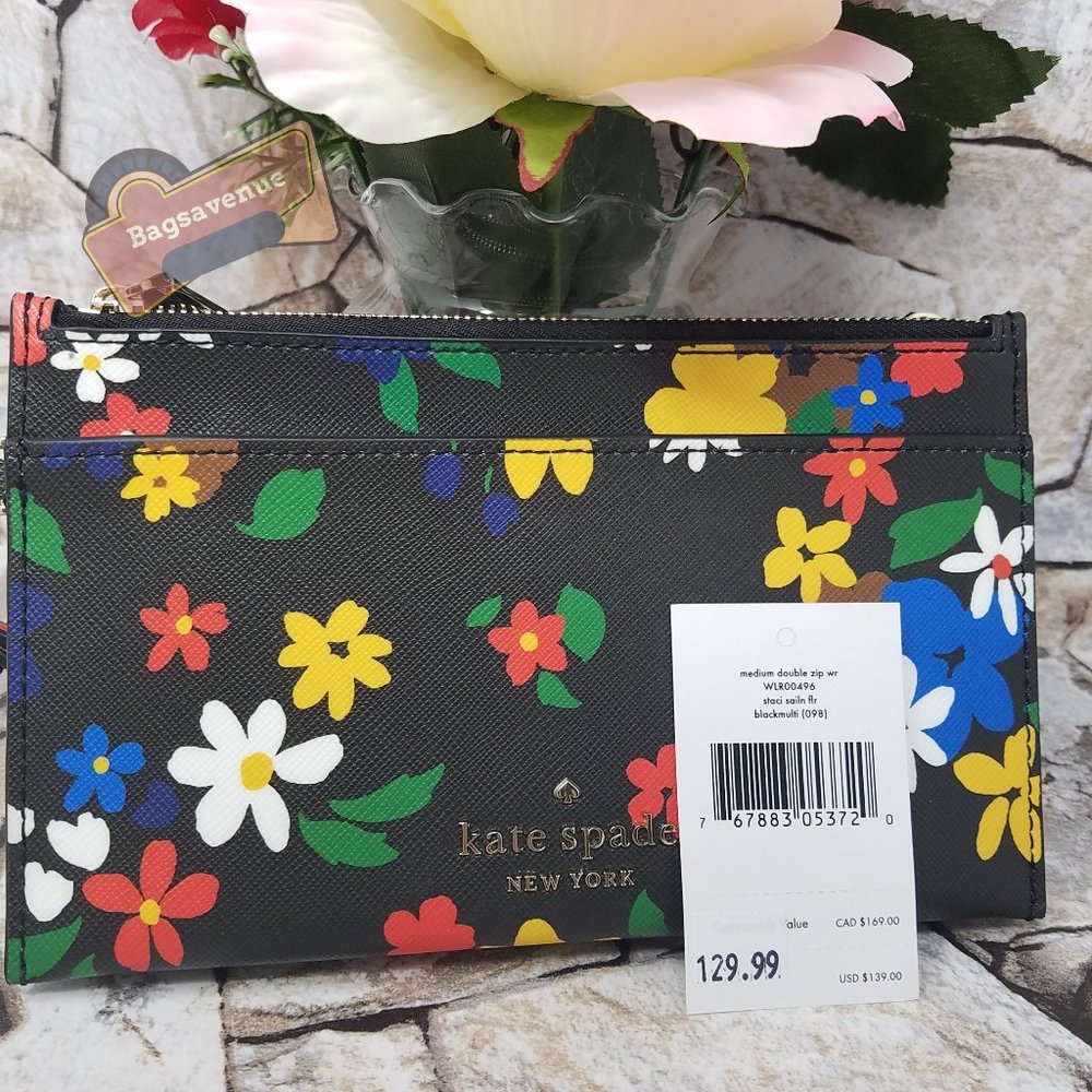 Sailing Medium Double Zip Wristlet Kate Spade - Picture 6 of 14